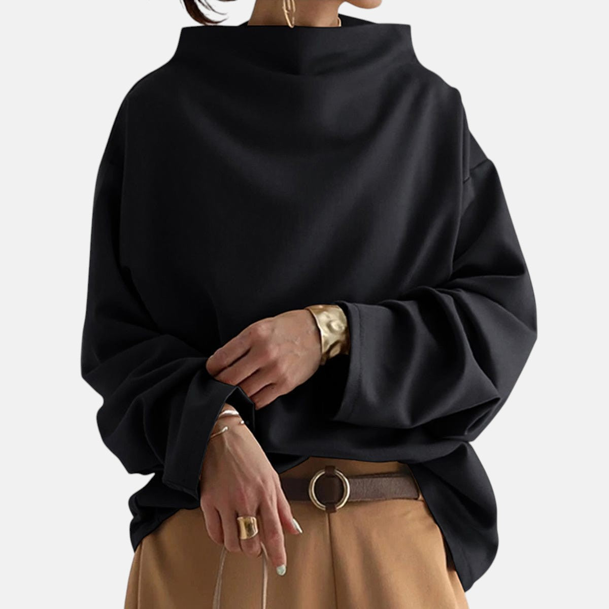 Gabriella High-Neck Chic Sweater
