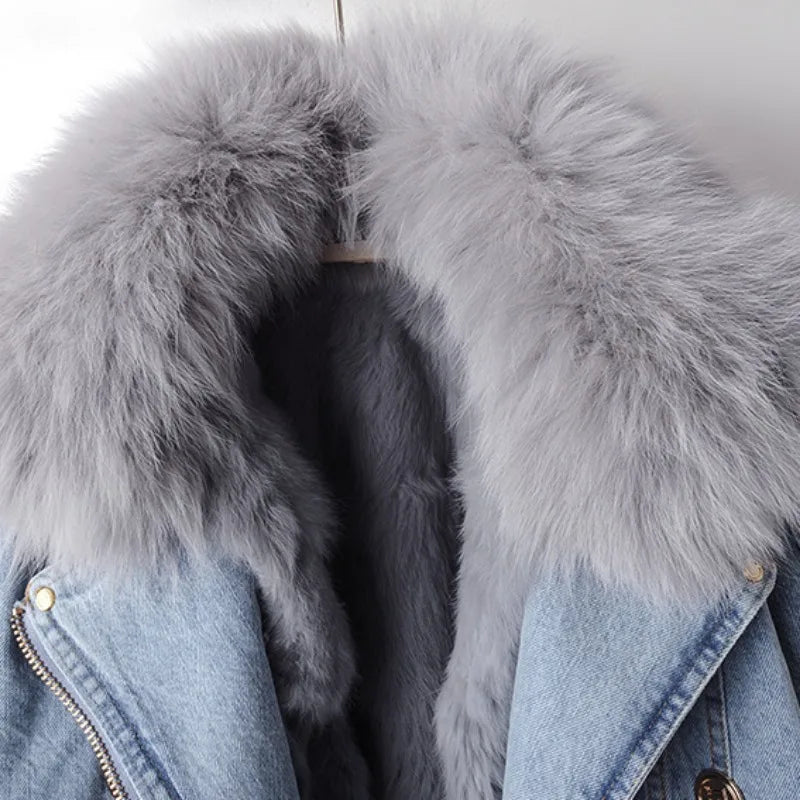 Noor Faux-Fur Cropped Jacket