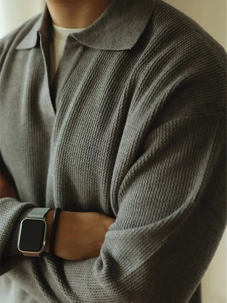 Colton Cosy Knit Polo Sweater