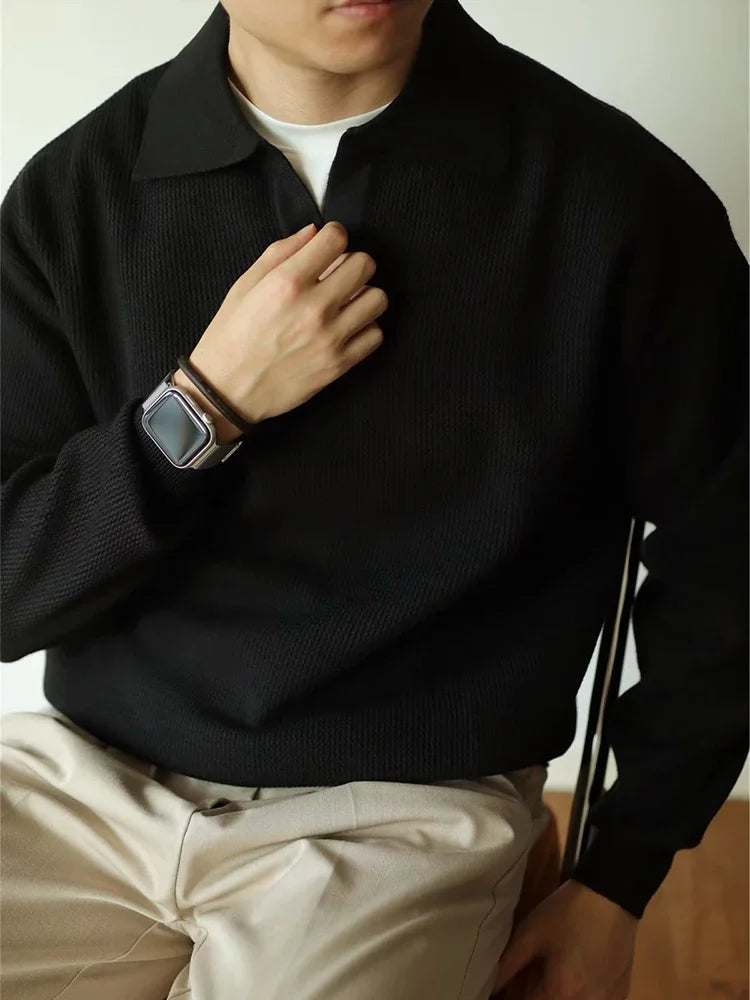 Colton Cosy Knit Polo Sweater