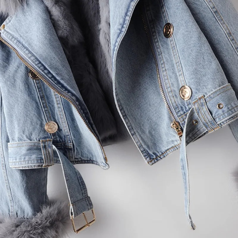 Noor Faux-Fur Cropped Jacket