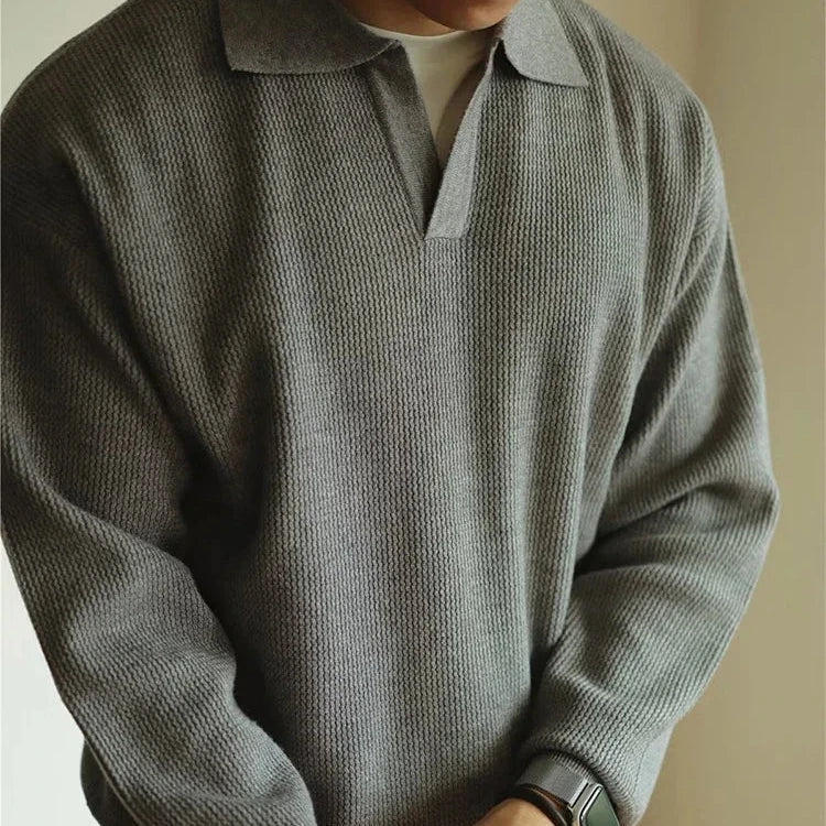 Colton Cosy Knit Polo Sweater