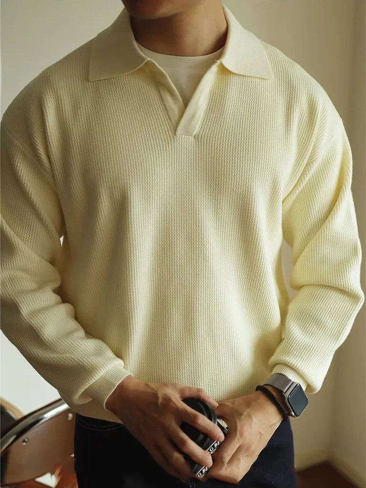 Colton Cosy Knit Polo Sweater