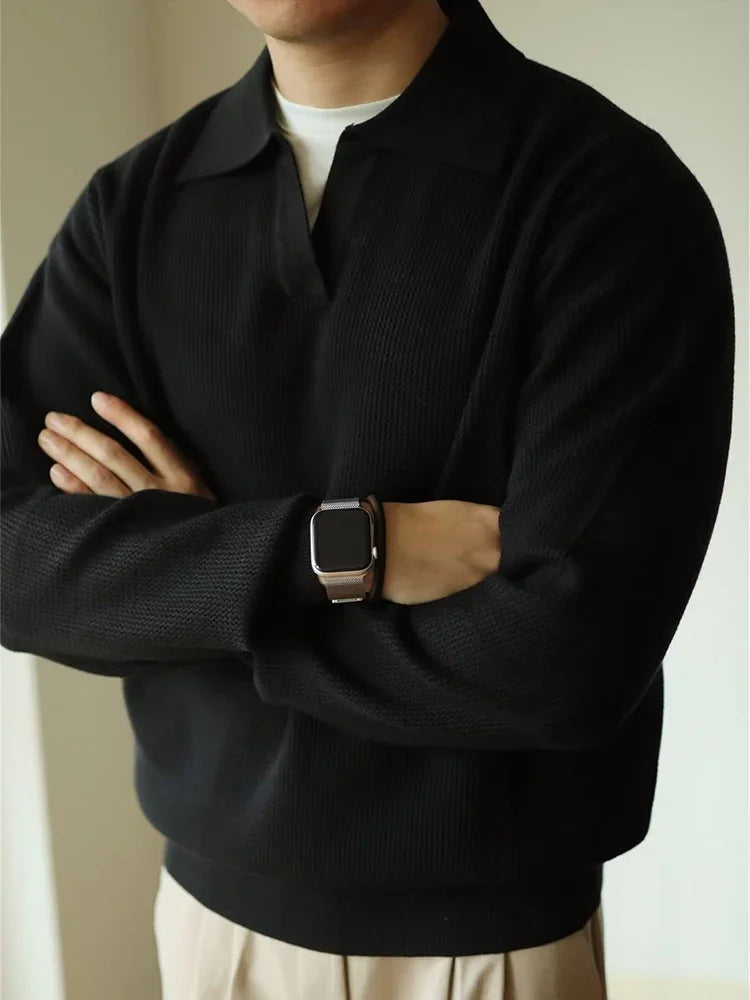 Colton Cosy Knit Polo Sweater