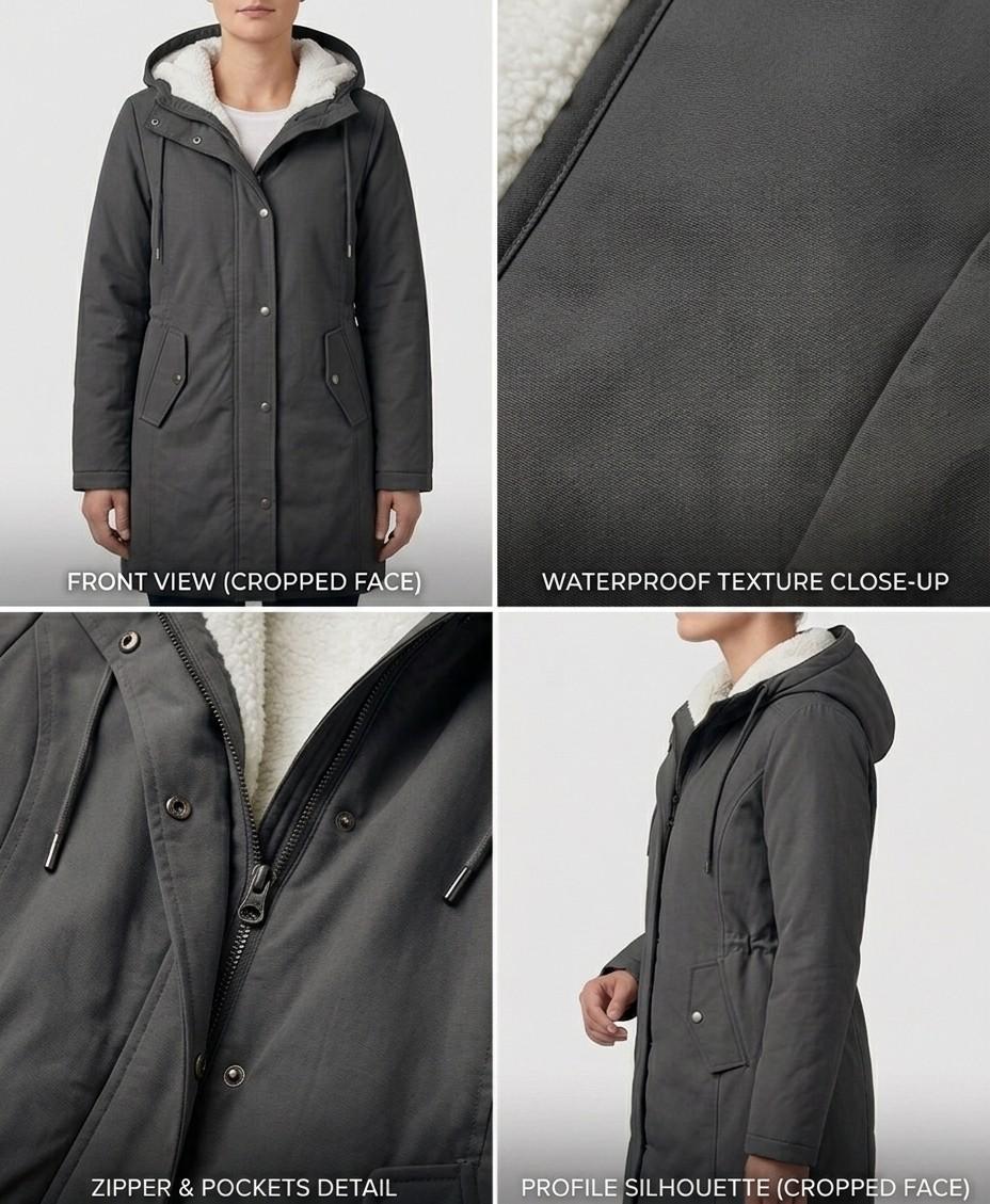 Delilah Hooded Weatherproof Coat