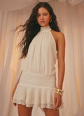 Wisteria Cream Knit Mini Dress