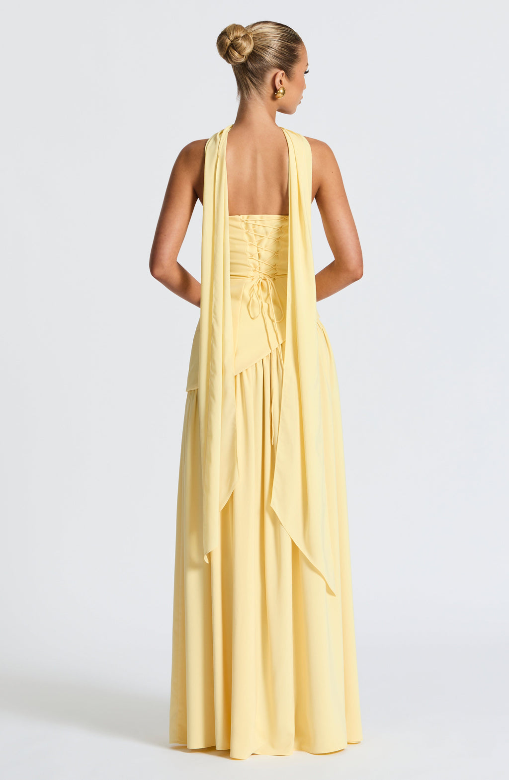Sela Strapless Front-Slit Maxi Dress