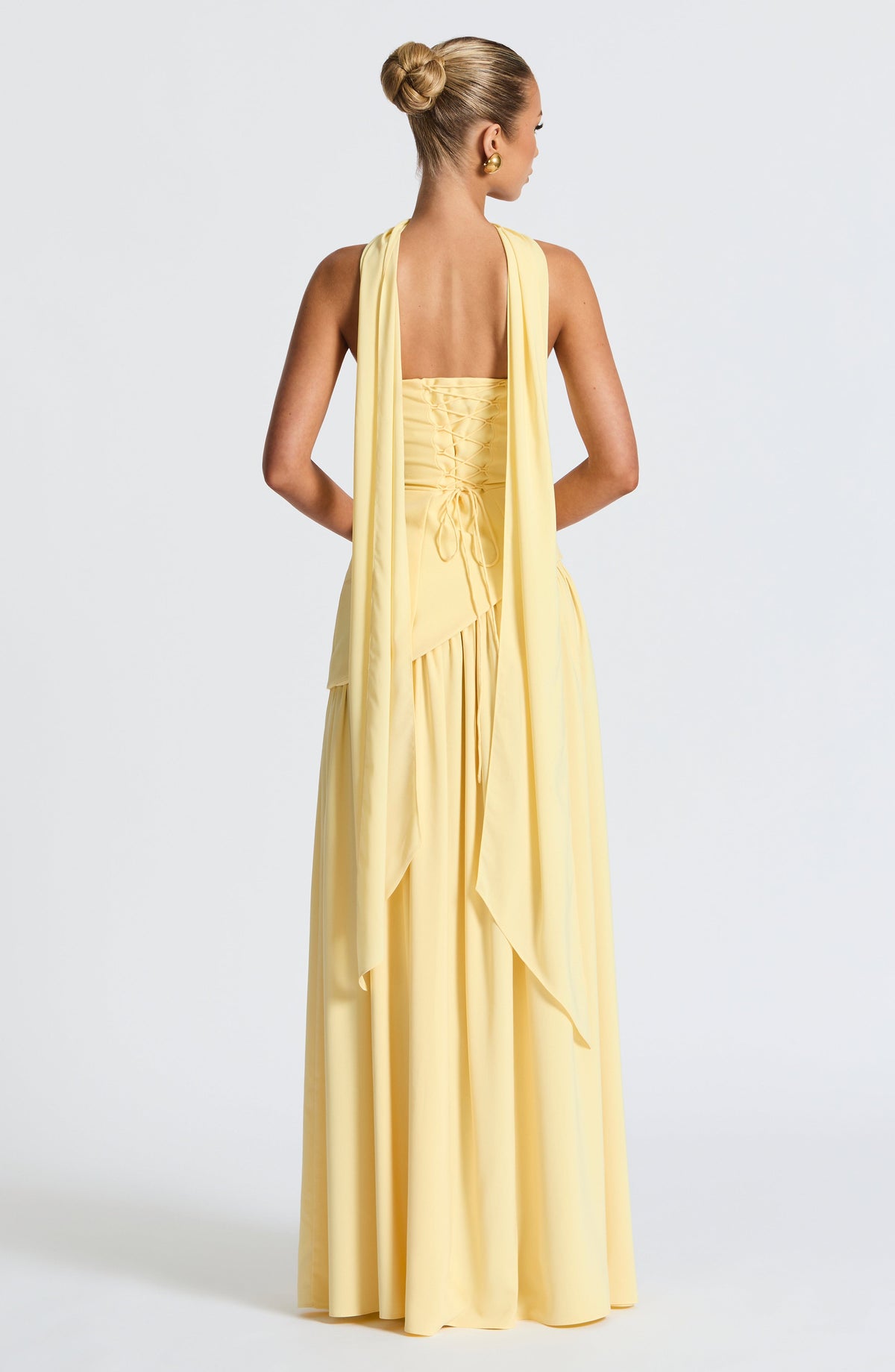 Sela Strapless Front-Slit Maxi Dress