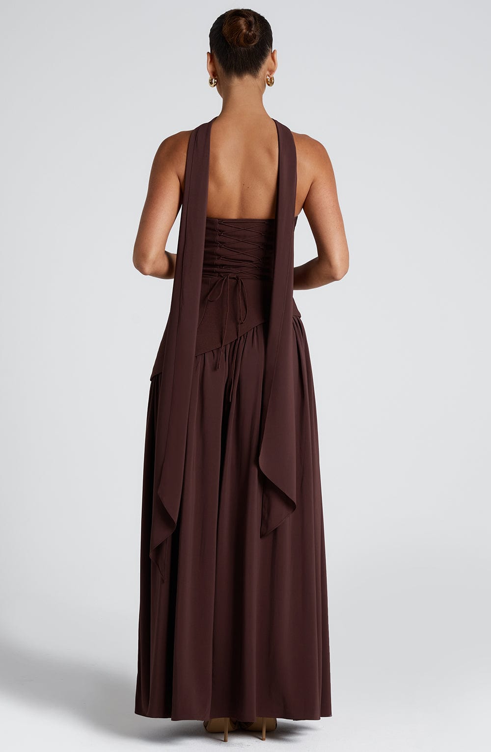Sela Strapless Front-Slit Maxi Dress