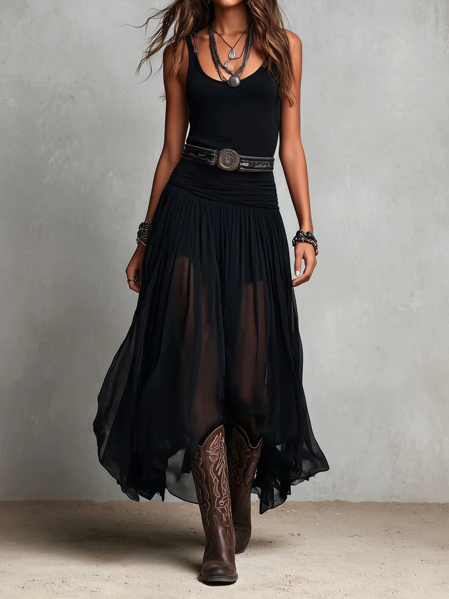 Adriana Tulle Maxi Dress