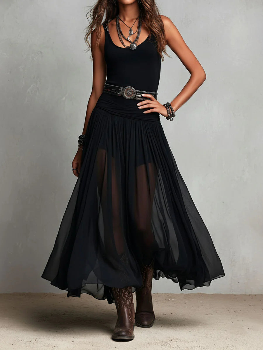 Adriana Tulle Maxi Dress