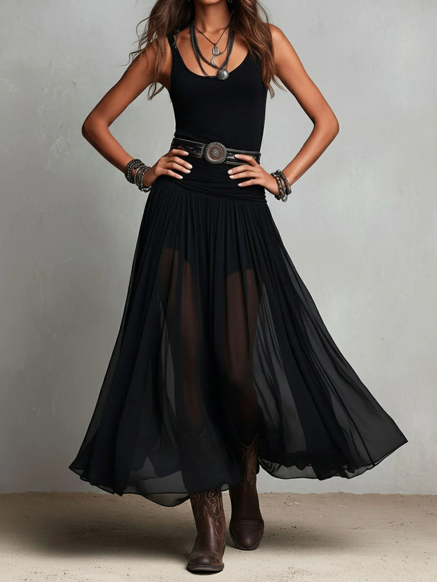 Adriana Tulle Maxi Dress