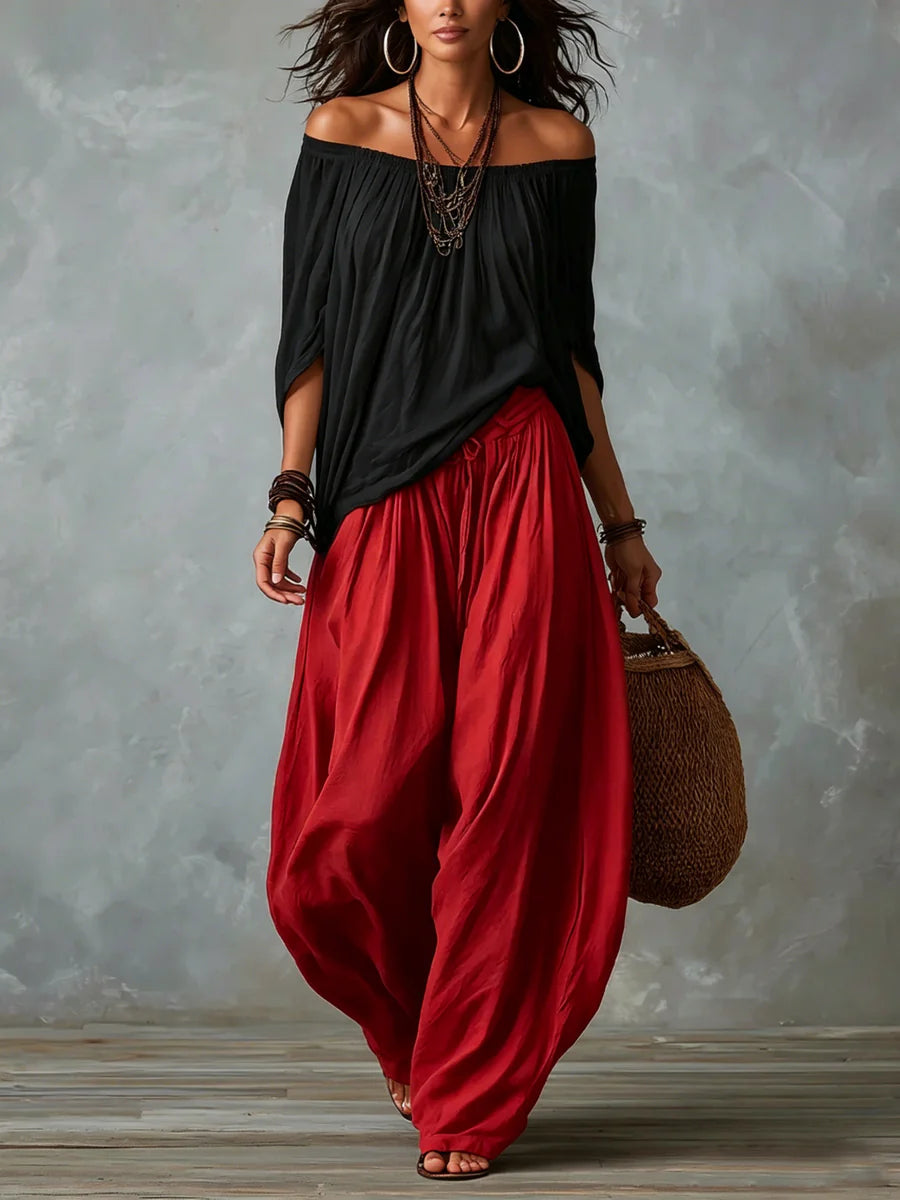 Joryna Asymmetric Palazzo Set
