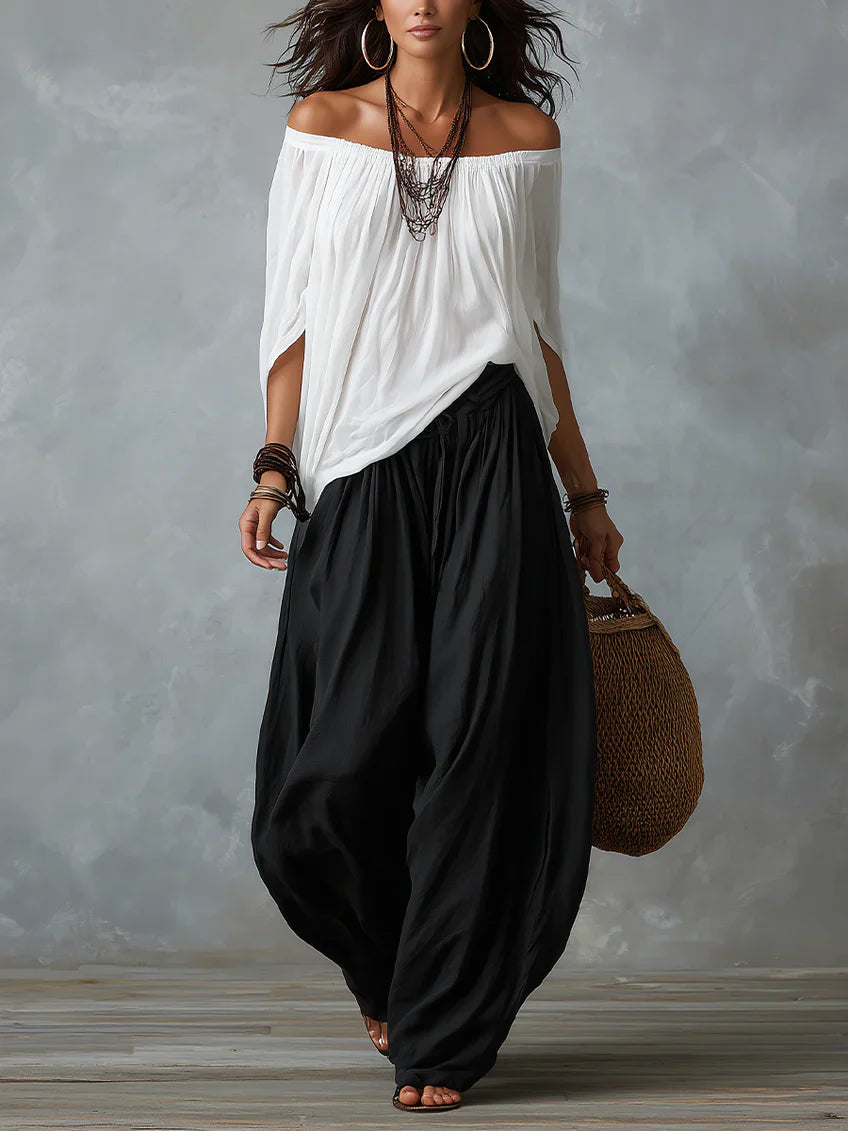 Joryna Asymmetric Palazzo Set