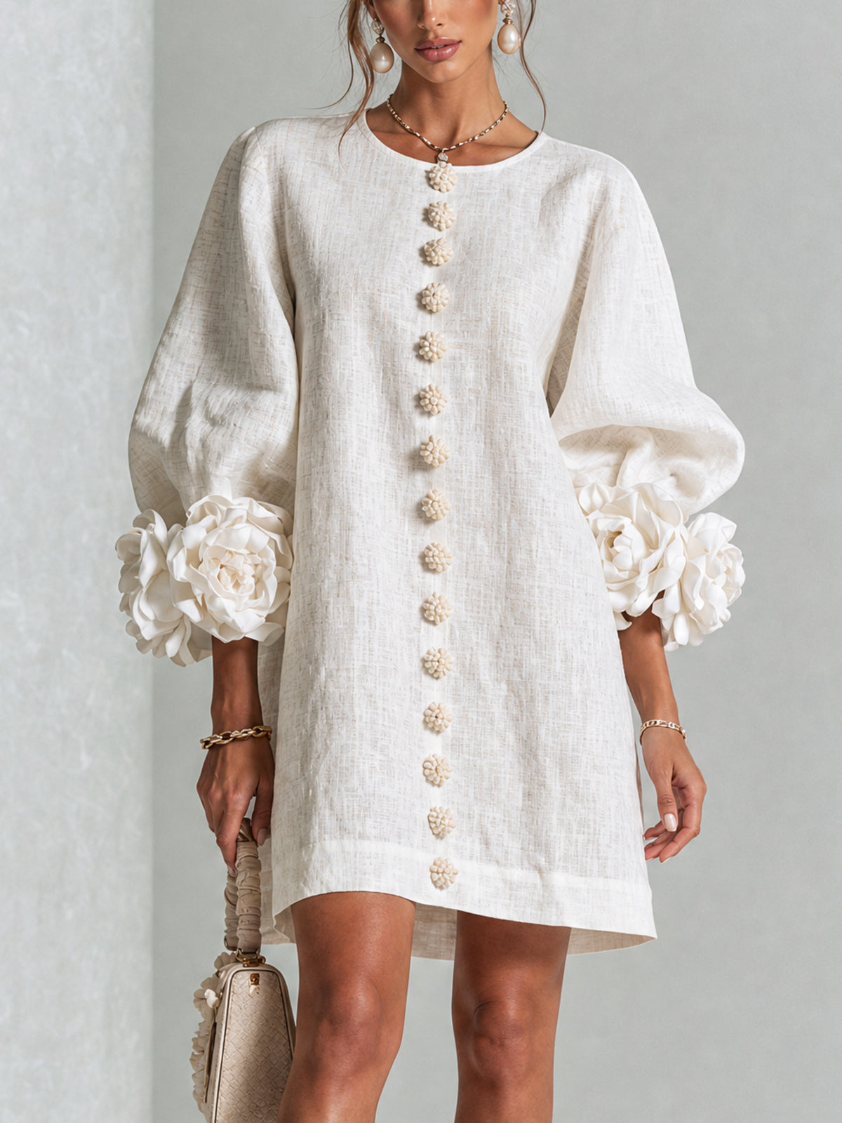 Blossom White Floral Mini Dress
