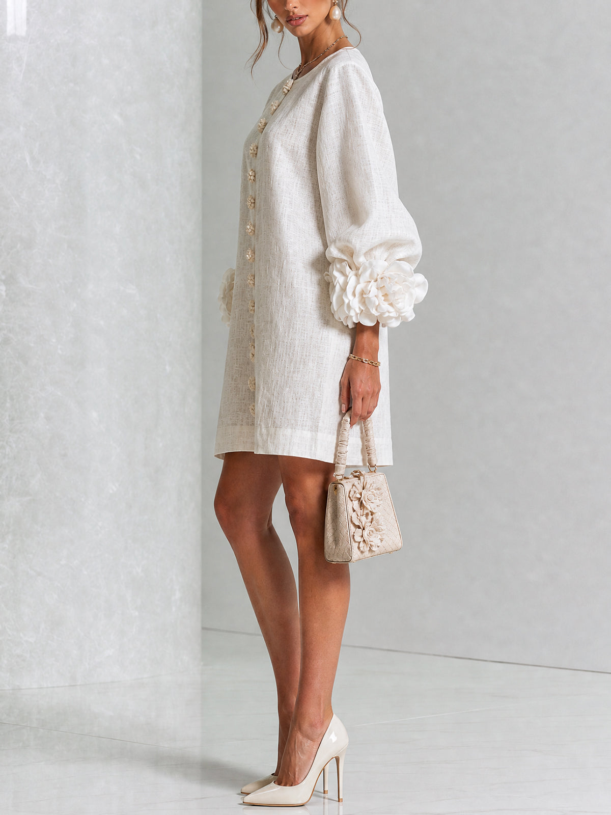 Blossom White Floral Mini Dress