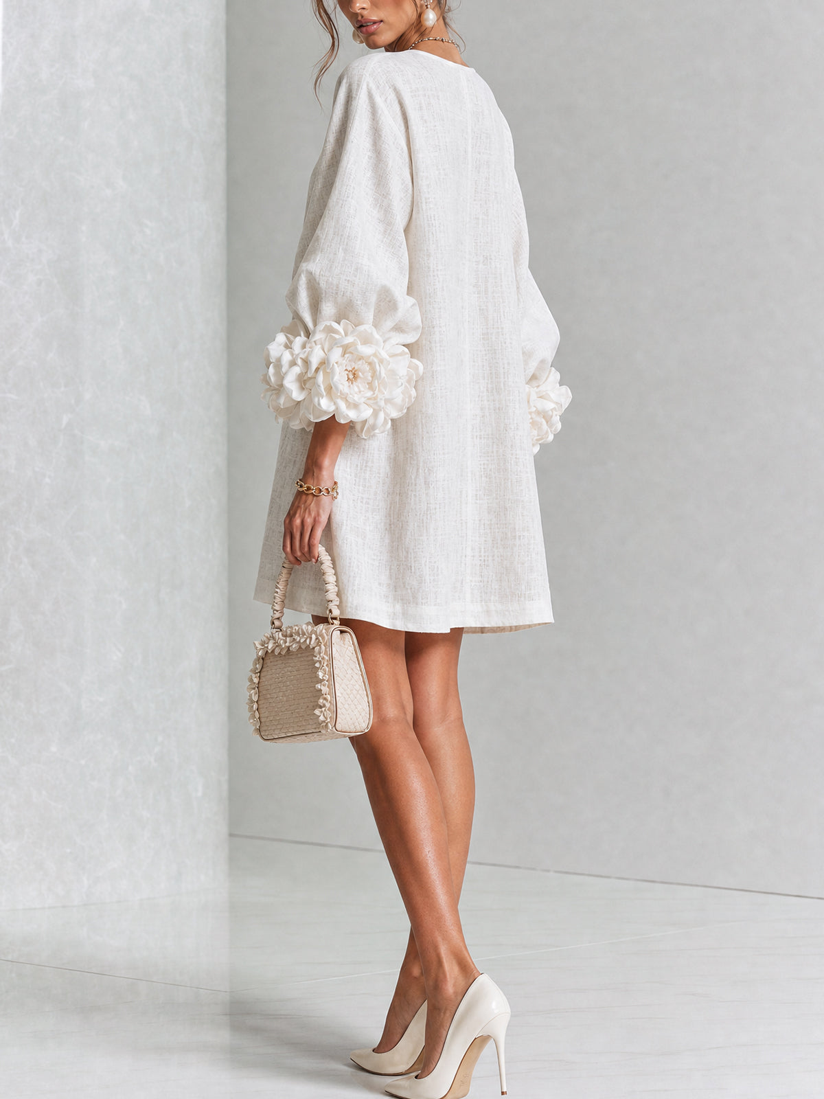 Blossom White Floral Mini Dress