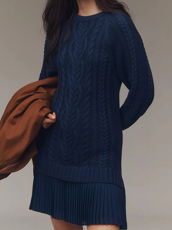 Ivara Cable-Knit Sweater Mini Dress