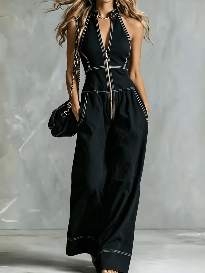 Bryana Striped Patchwork Jumpsuit