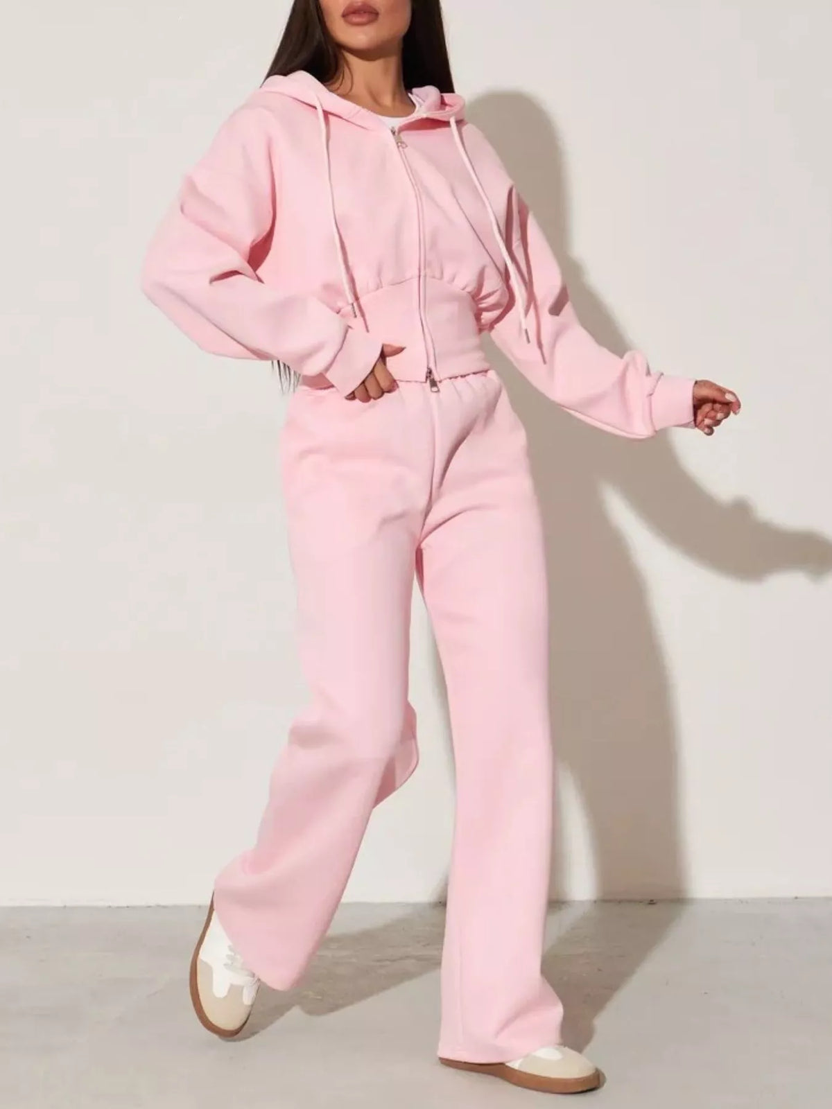 Xandra Hoodie & Wide-Leg Trouser Set