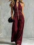 Bryana Striped Patchwork Jumpsuit