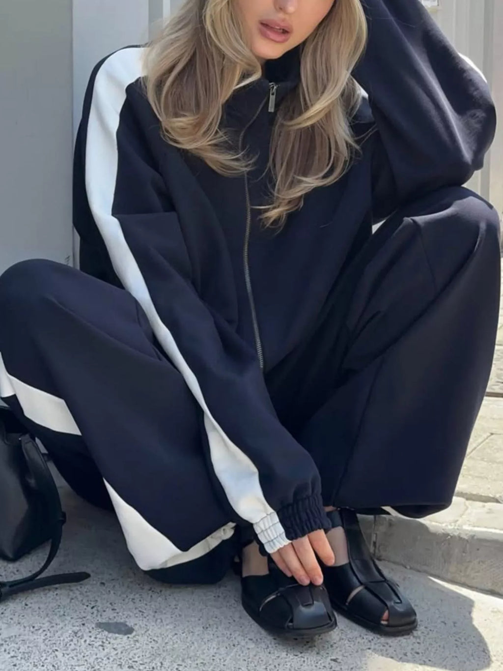 Xara Zip-Front Sport Two-Piece Set
