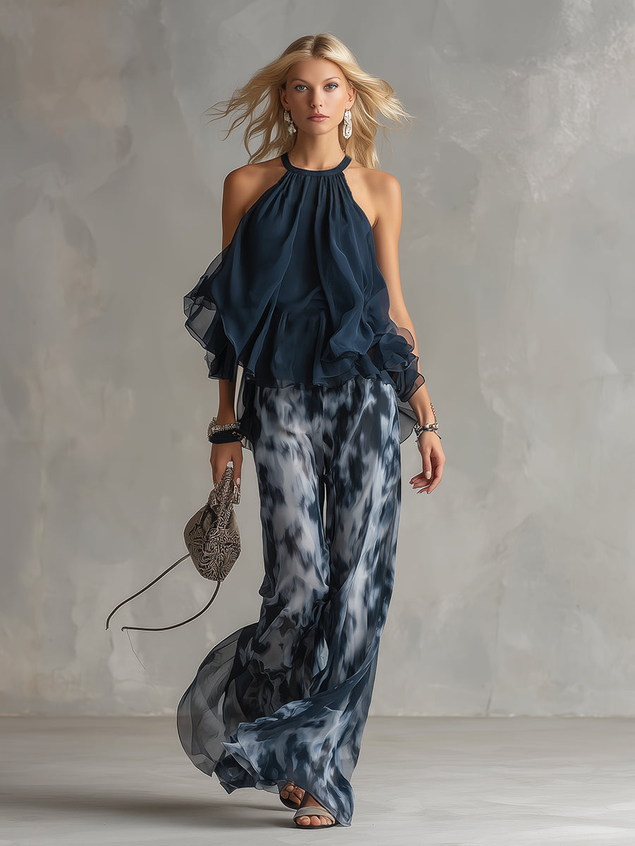 Cataleya Off-Shoulder Trouser Set