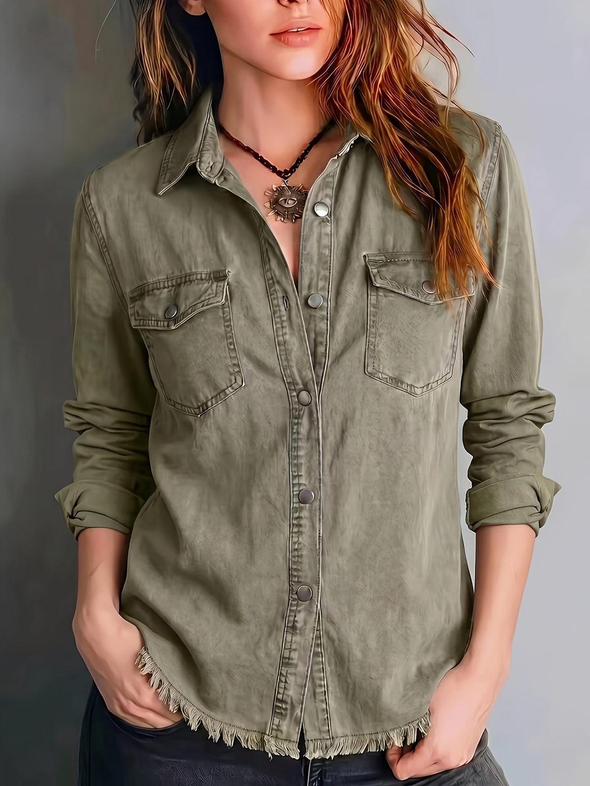 Blazka Button-Front Pocket Shirt