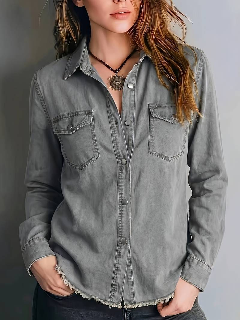 Blazka Button-Front Pocket Shirt