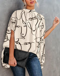 Farah Doll-Sleeve Print Blouse