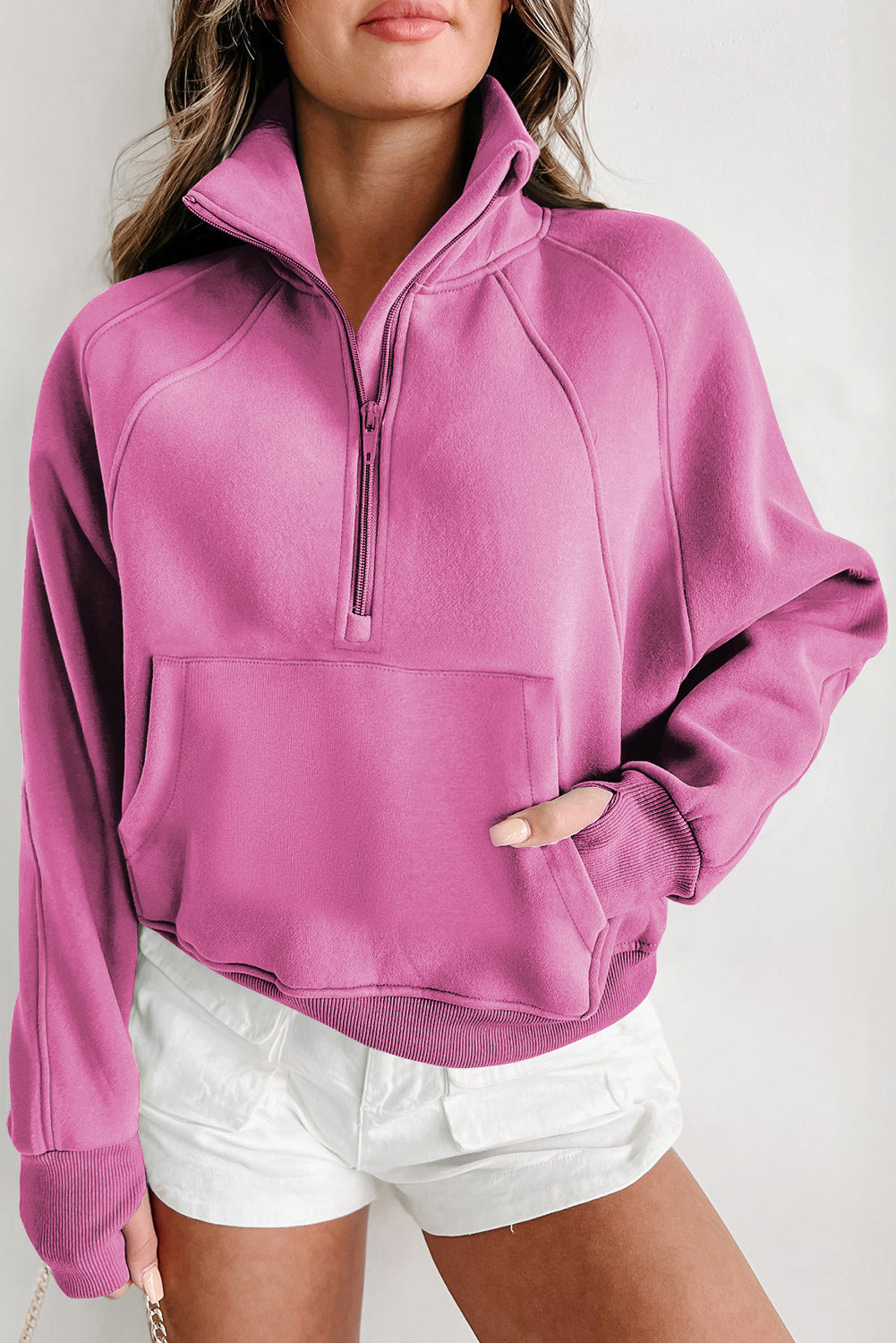 Tamsin Thumb-Hole Zip Sweatshirt