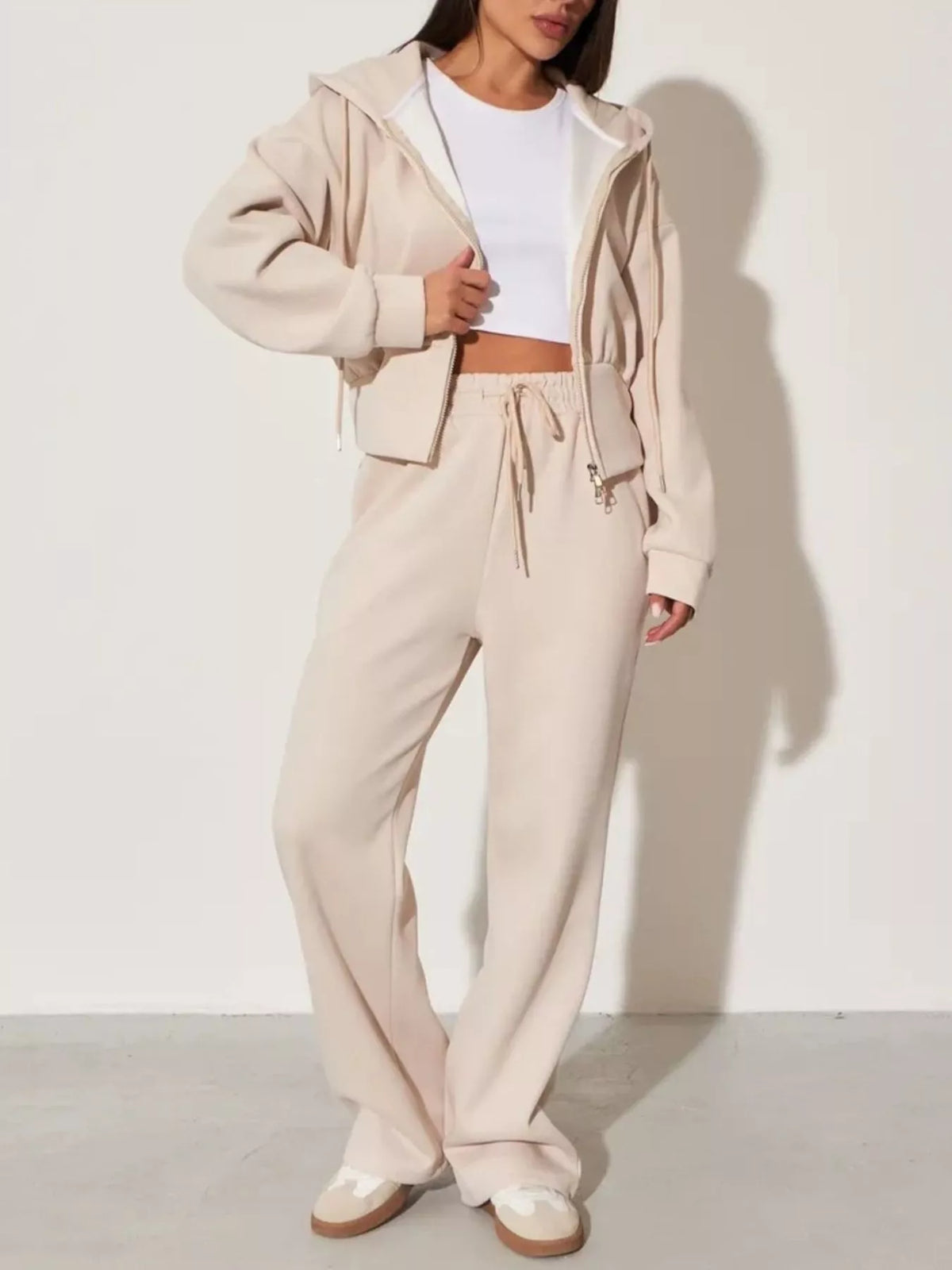 Xandra Hoodie & Wide-Leg Trouser Set