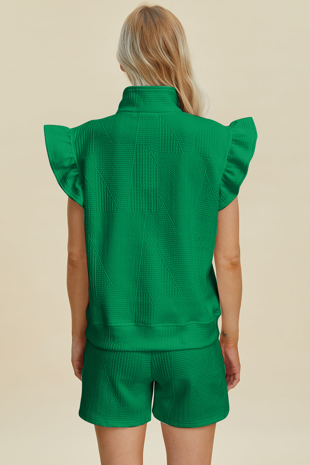 Talene Flounce-Sleeve Top & Shorts Set