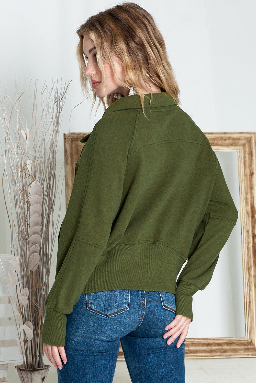 Tamsin Thumb-Hole Zip Sweatshirt