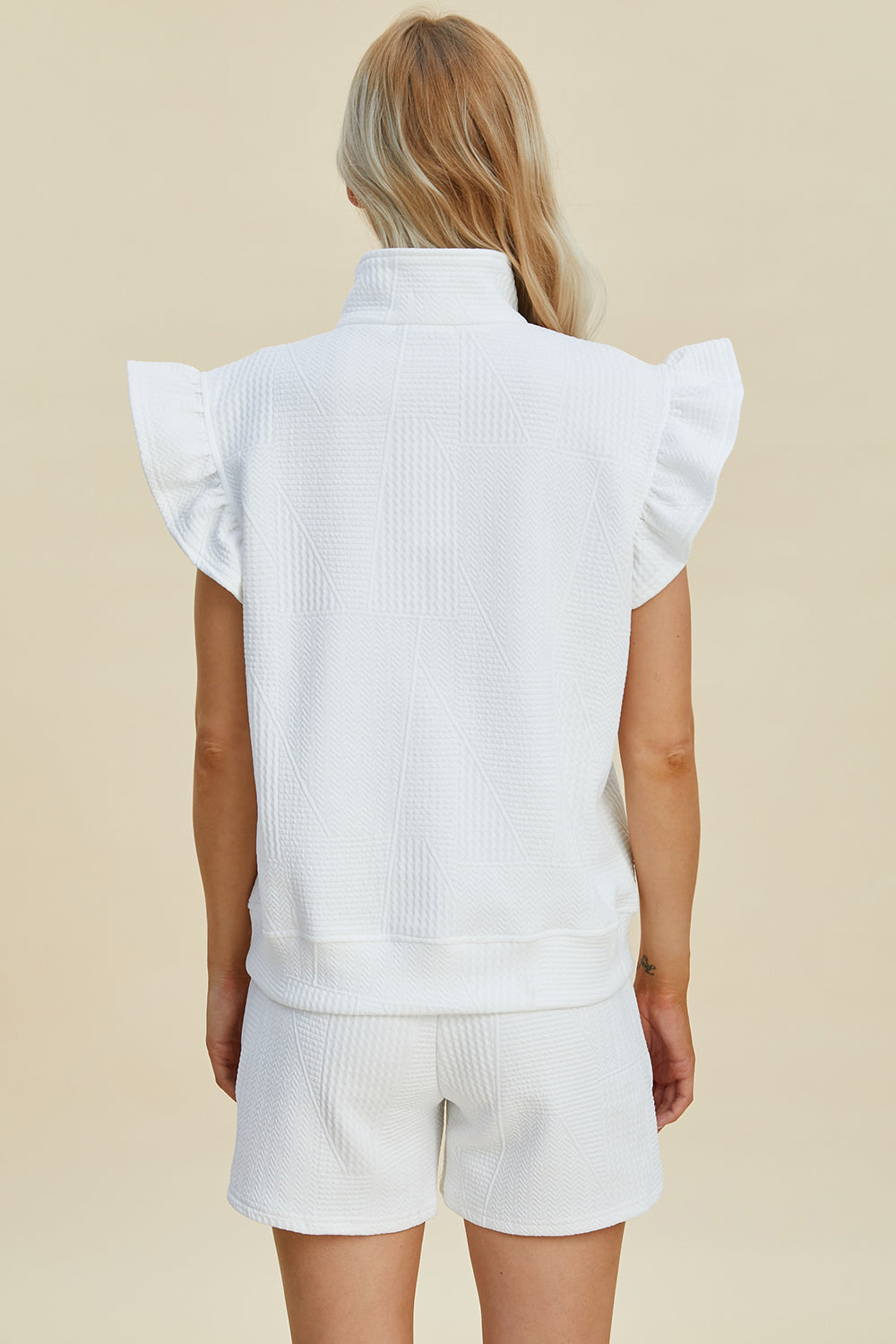 Talene Flounce-Sleeve Top & Shorts Set