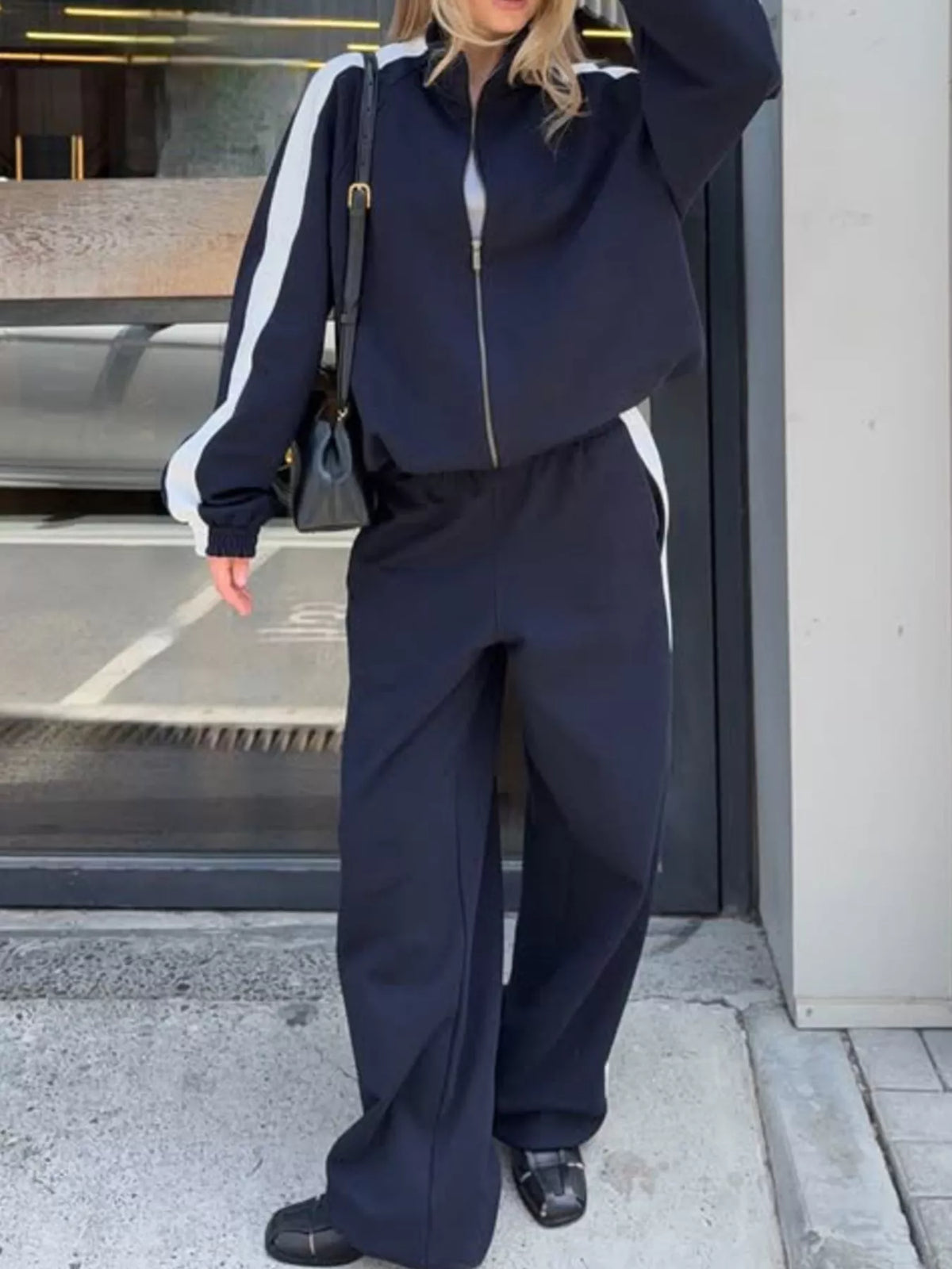 Xara Zip-Front Sport Two-Piece Set