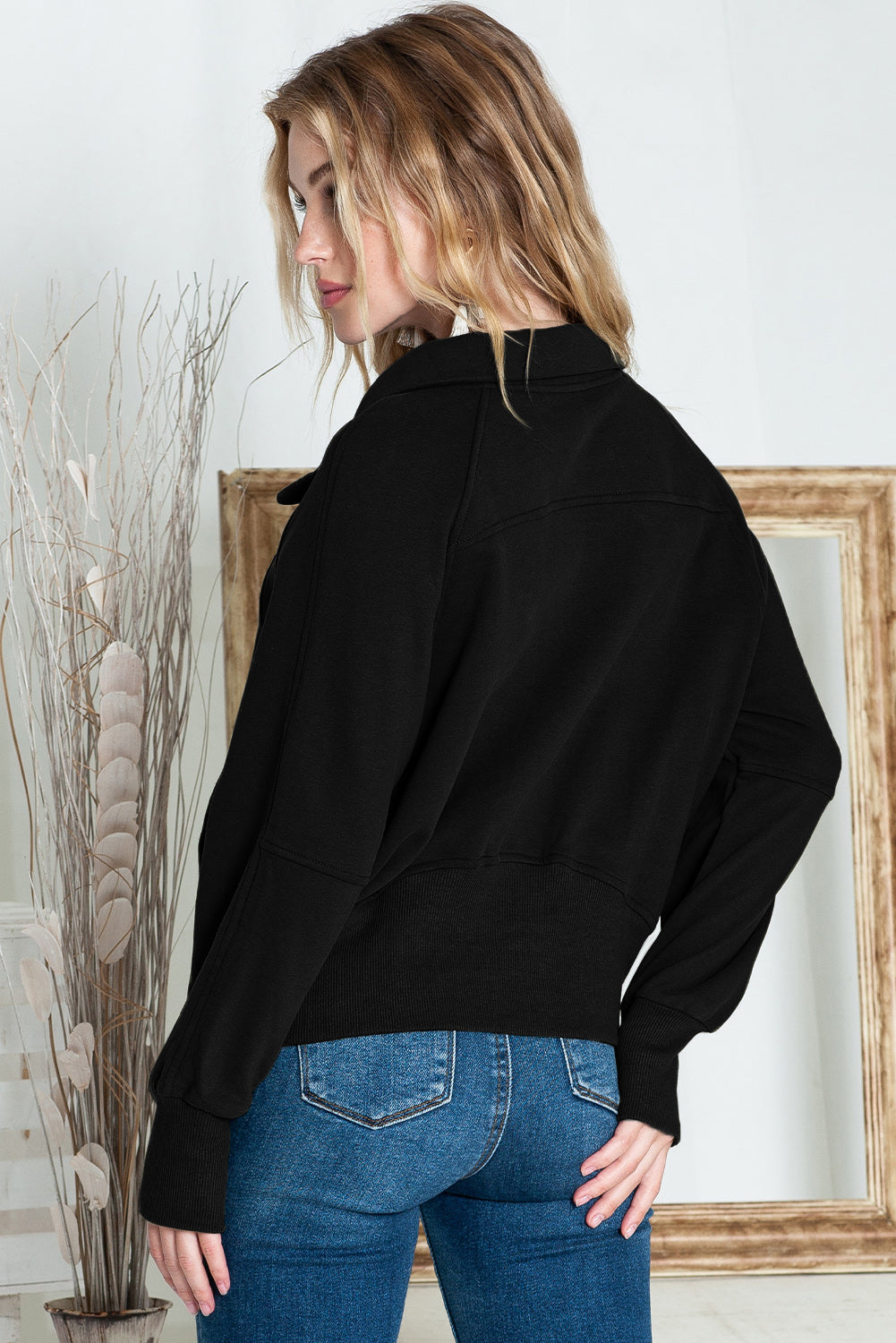 Tamsin Thumb-Hole Zip Sweatshirt