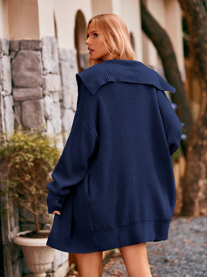 Doria Drop-Shoulder Longline Cardigan