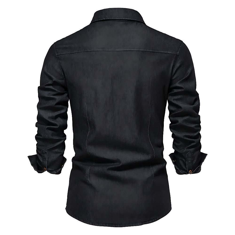 Ansel Denim Polo Shirt