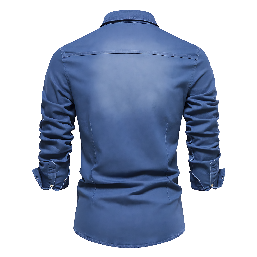 Ansel Denim Polo Shirt