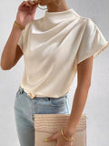 Selene Mock-Neck Blouse