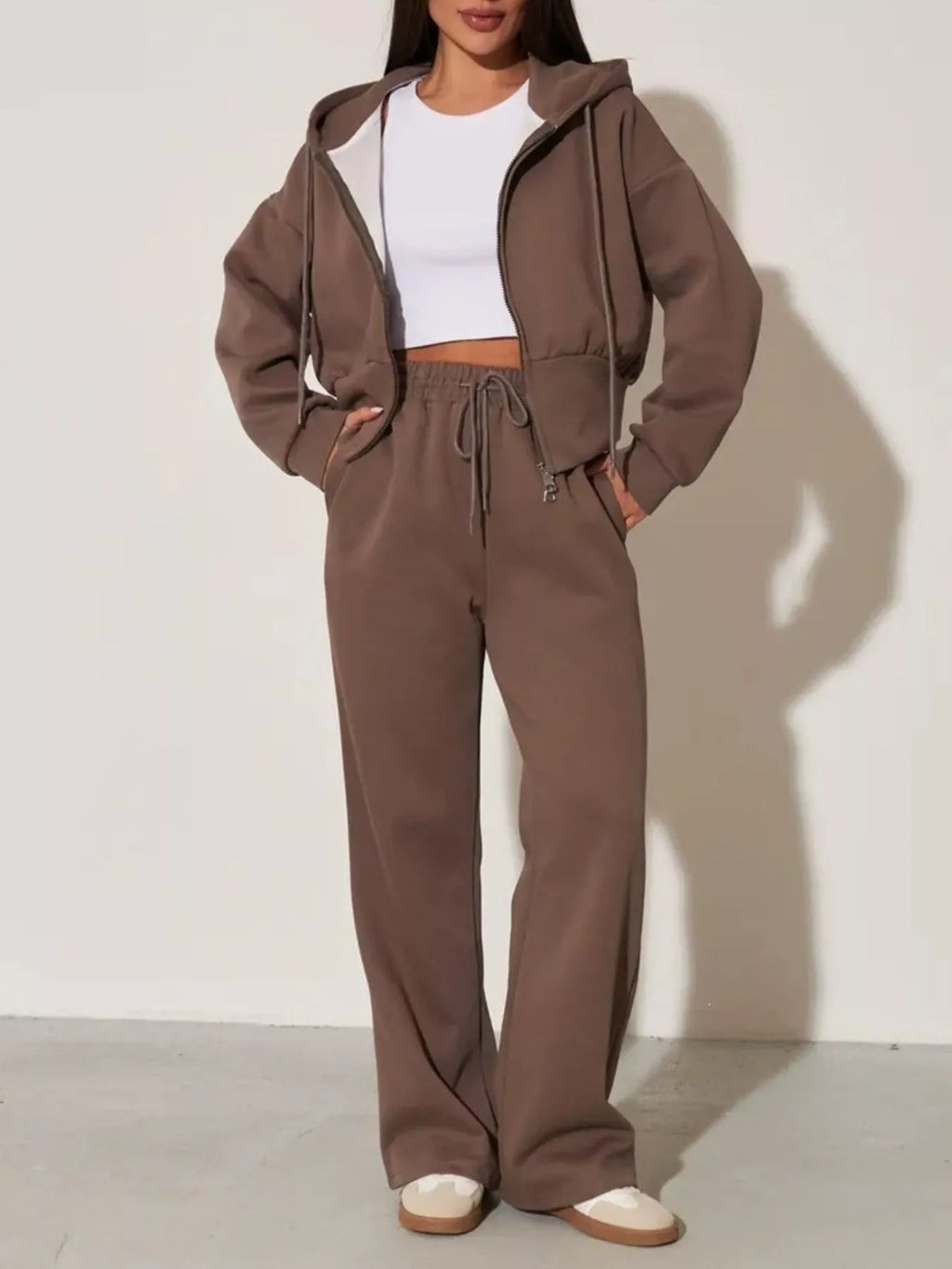 Xandra Hoodie & Wide-Leg Trouser Set