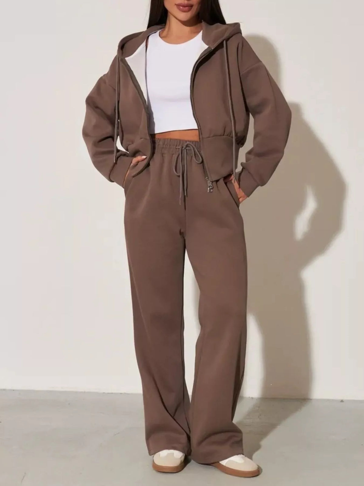 Xandra Hoodie & Wide-Leg Trouser Set