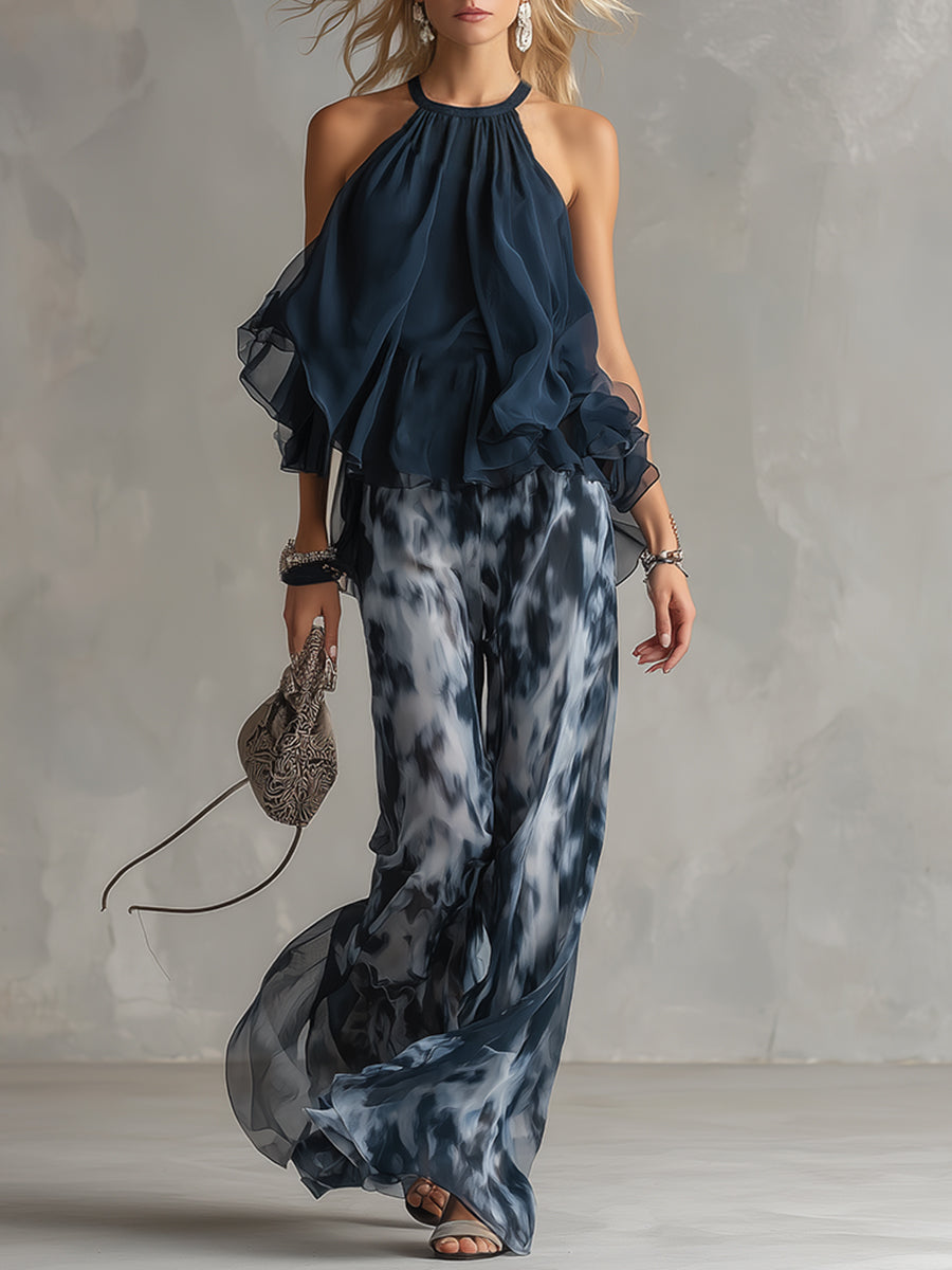 Cataleya Off-Shoulder Trouser Set