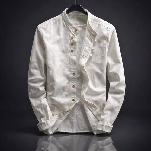 Ashton Stand-Collar Cotton Shirt