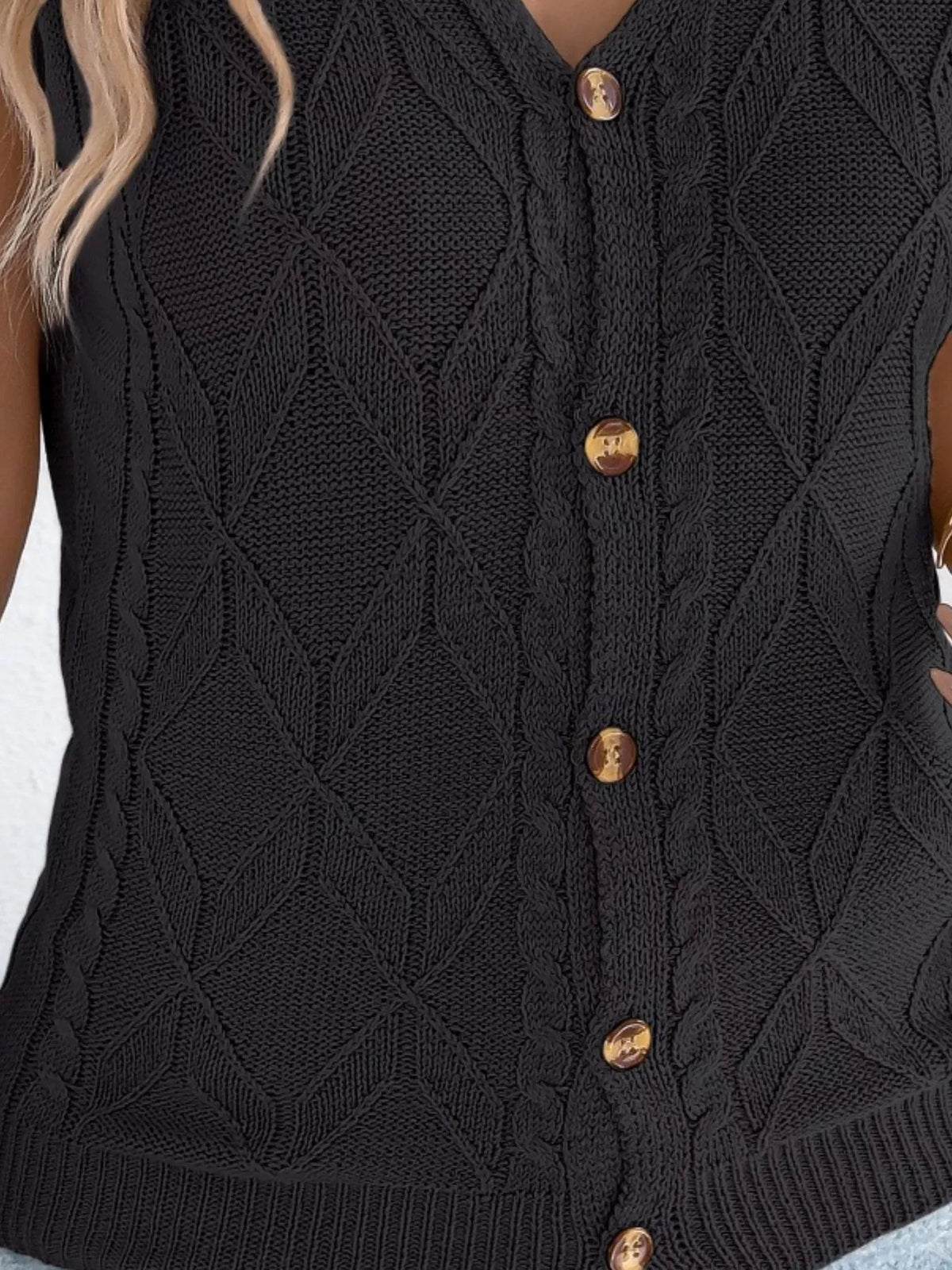 Thora Textured Cap-Sleeve Cardigan