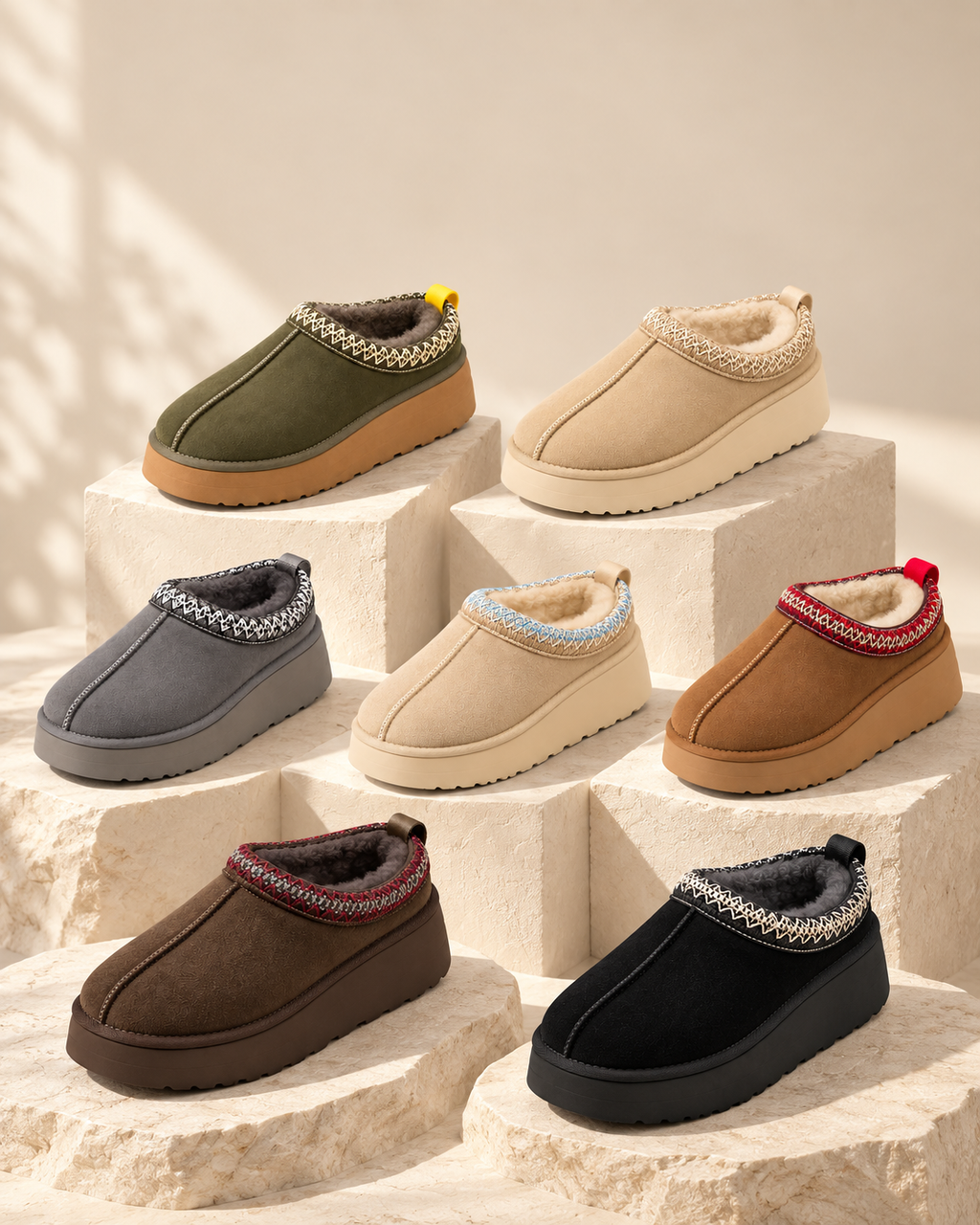 Camille Cosy Platform Mules