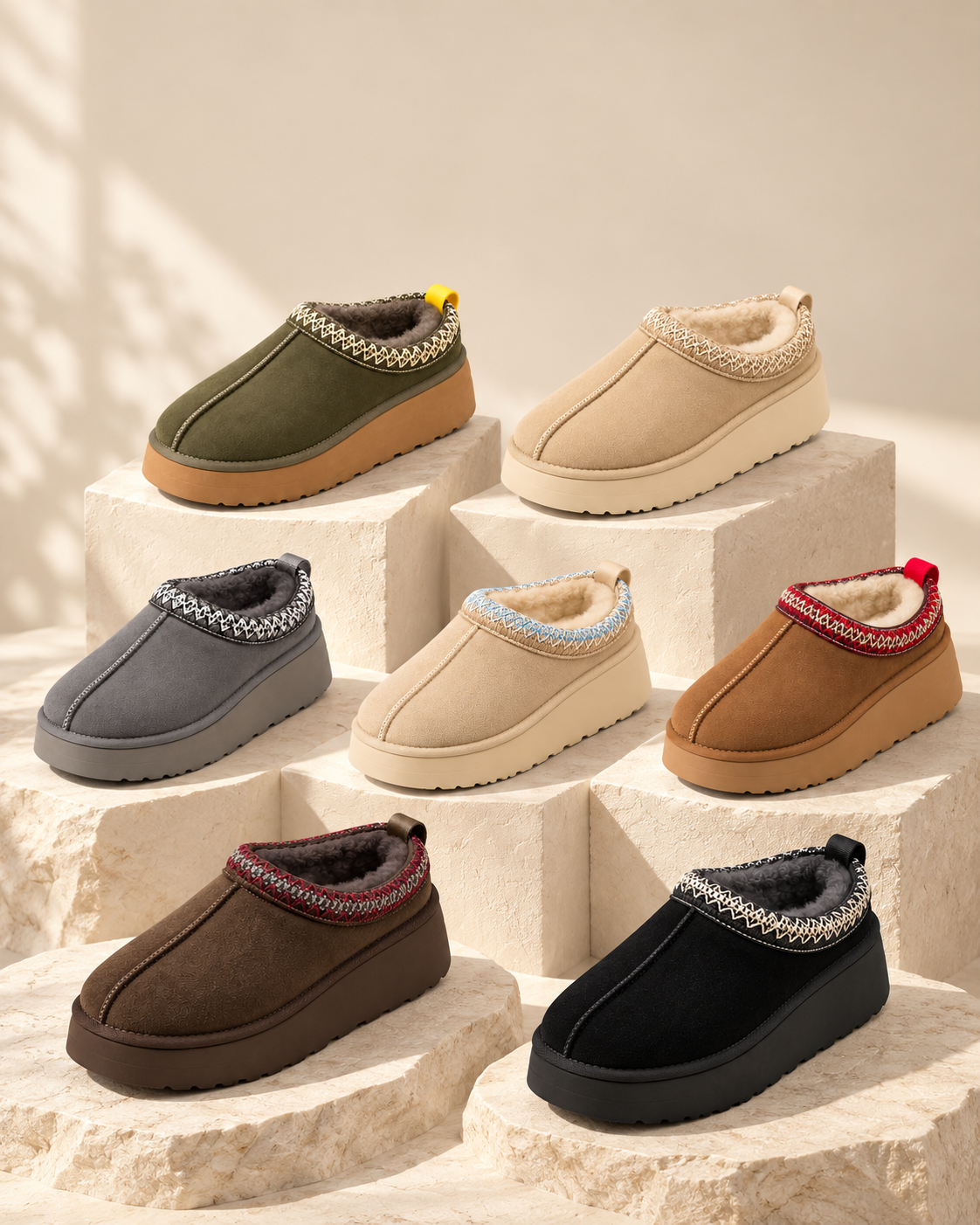 Camille Cosy Platform Mules