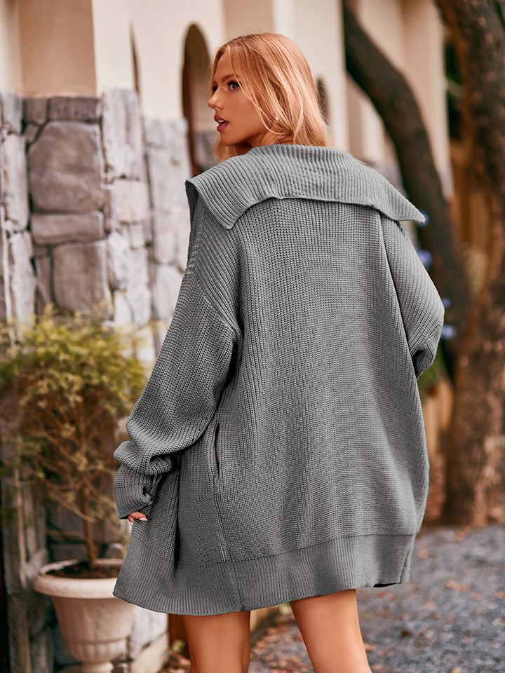 Doria Drop-Shoulder Longline Cardigan
