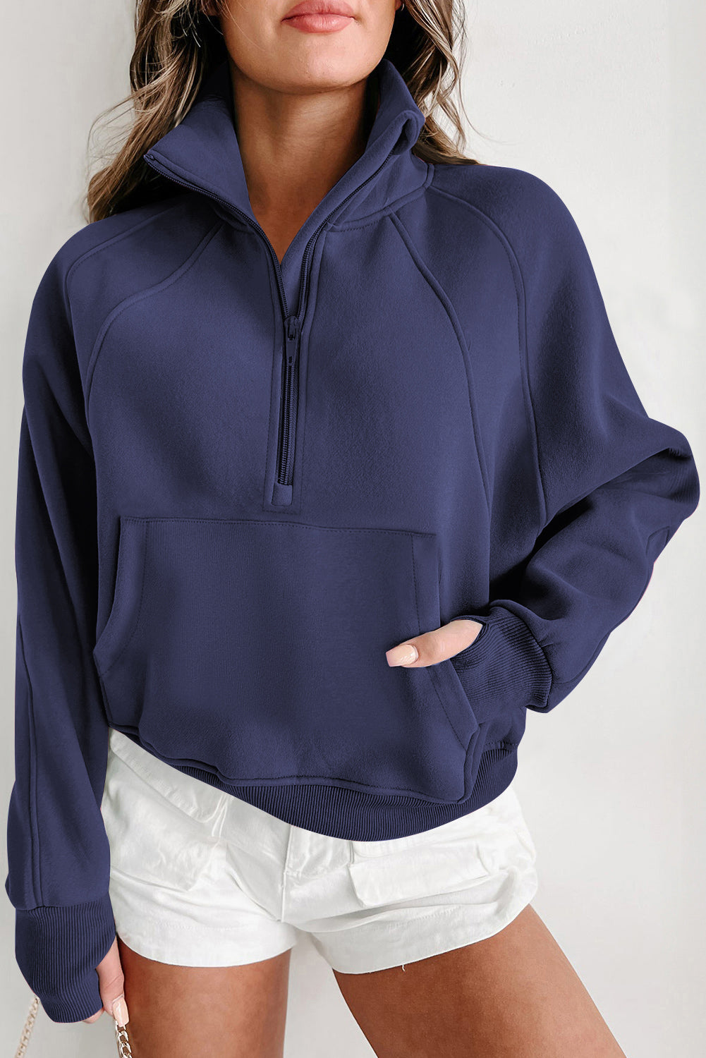 Tamsin Thumb-Hole Zip Sweatshirt